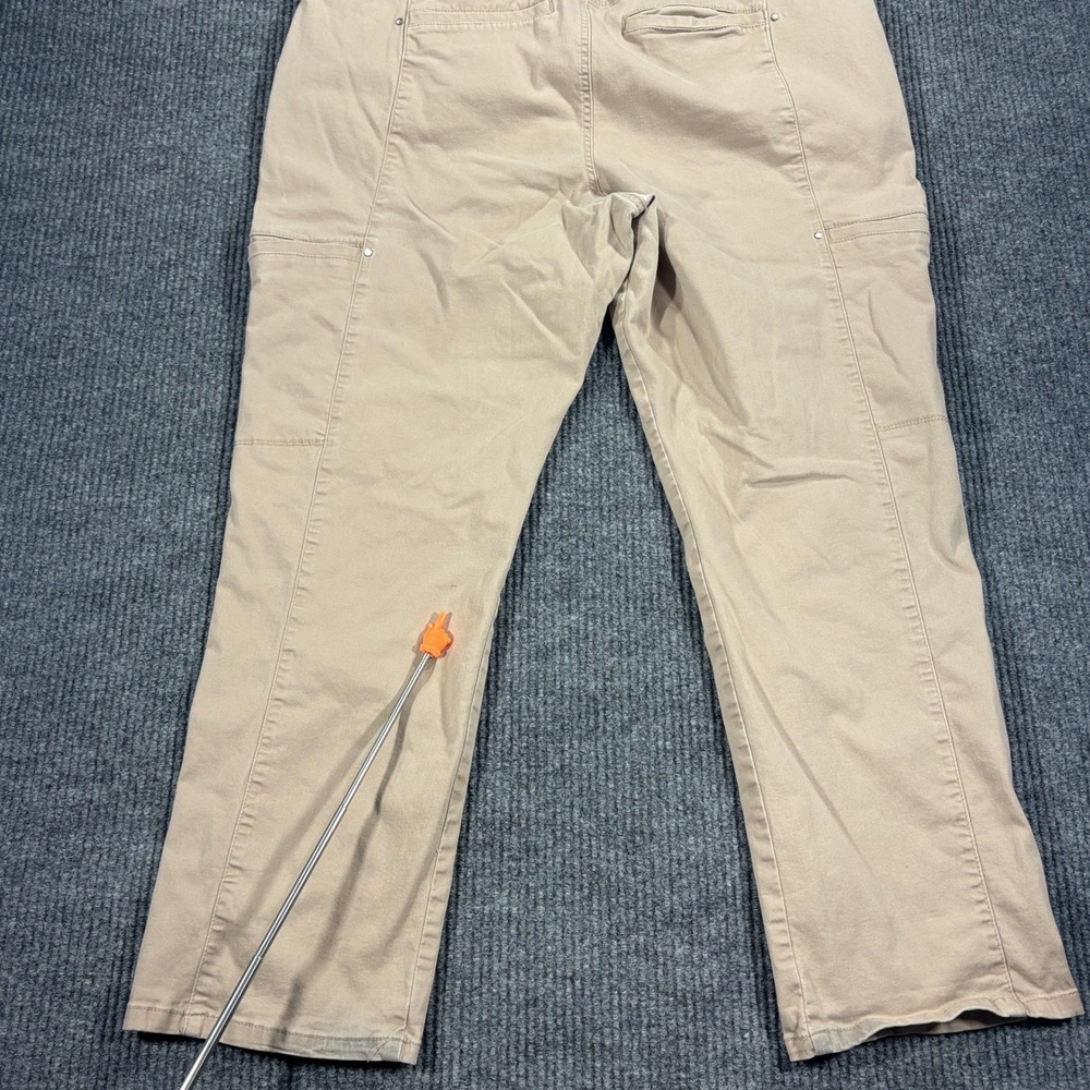 Lee Modern Series Straight Fit Pants Women 22W Tan Khaki Utility Zipper Pockets - Picture 13 of 14